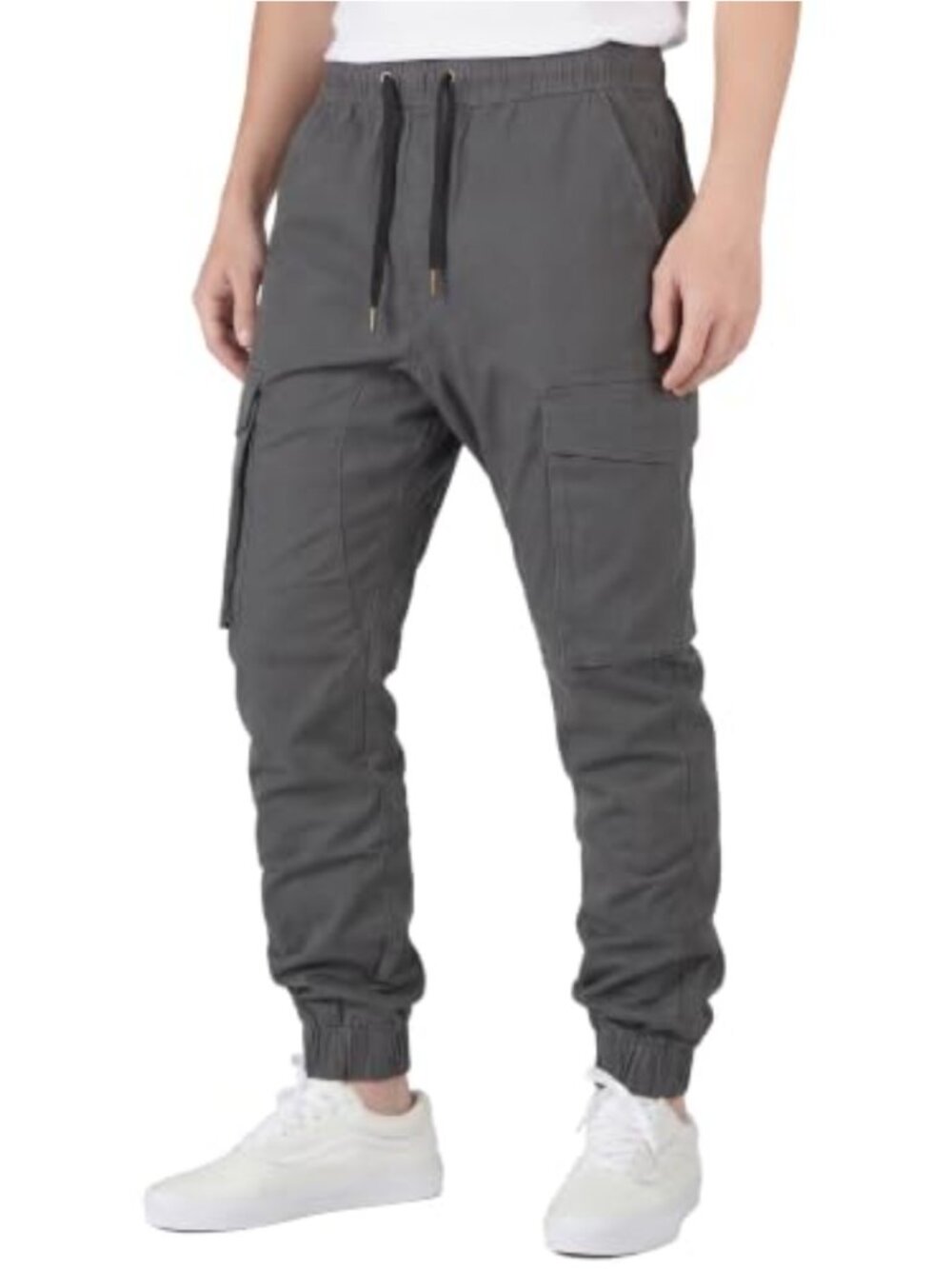 Men's Cargo Joggers 100% Cotton Twill Work Casual Track Pants